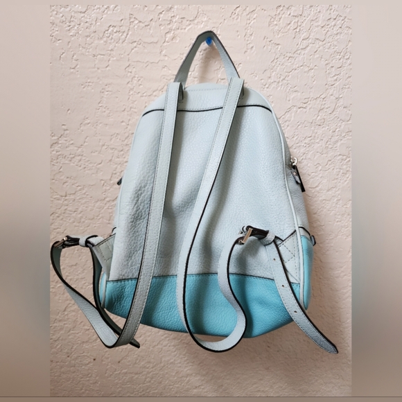 MICHAEL KORS Leather Celadon Azure Rhea Zip Travel Backpack -Medium - Picture 12 of 12